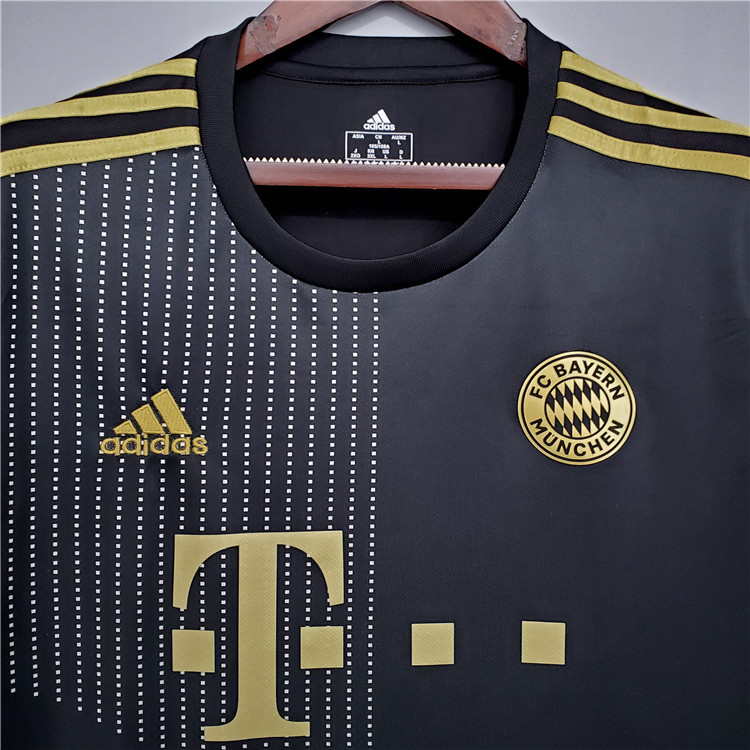 Bayern Munich Football Shirt 21-22 Away Black Soccer Jersey - Click Image to Close
